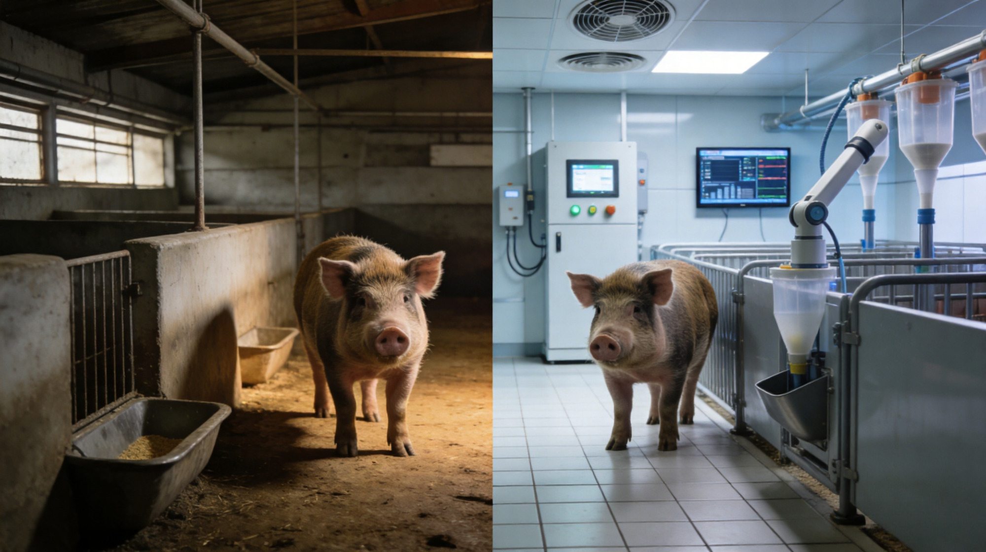 傳統養殖vs現代化智能養殖對比